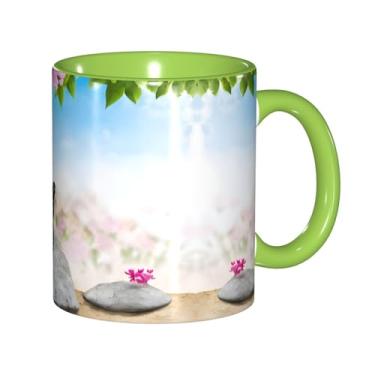 Imagem de Zeraoke Design Butterflies Print Canecas de café criativas, personalizadas, presente para família, tamanho de 325 ml, unissex