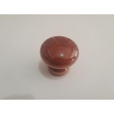 Imagem de Puxador Madeira 1 furo Cogumelo Grande Marfim - Comercial Analux