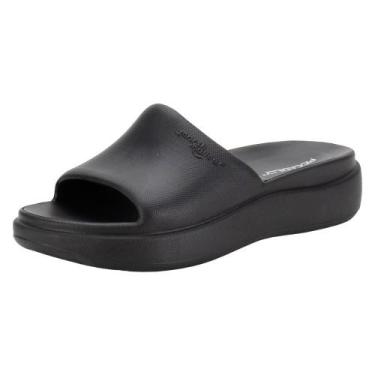 Imagem de Tamanco feminino anabela marshamallow piccadilly c238003, Preto, 36