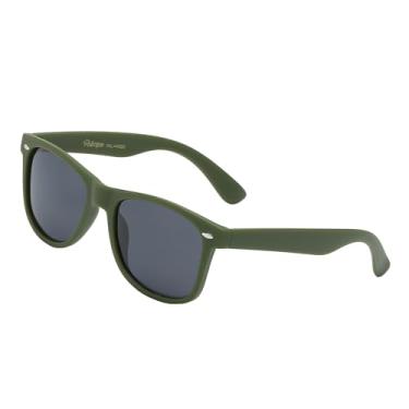 Imagem de PolarSpex Óculos de sol polarizados para homens e mulheres – Óculos de sol retrô duráveis e leves para dirigir, pescar, Verde militar fosco | fumê, Large