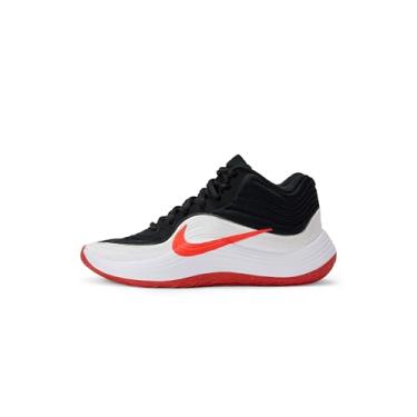 Imagem de Nike Tênis de basquete unissex Precision 8 Mid, Preto/carmesim brilhante/branco, 5 Women/3.5 Men
