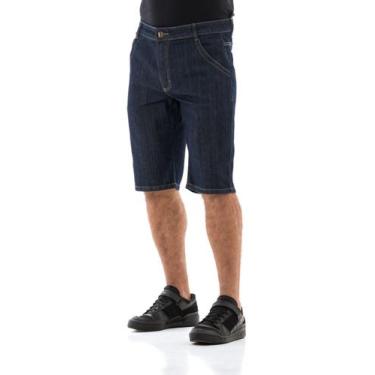 Imagem de Bermuda Jeans Masculina Arauto Clássica, Azul escuro, 42