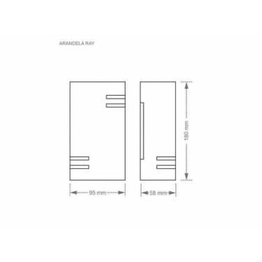 Imagem de Arandela Ray Led 10W 2700K Preto - Taschibra, Preto