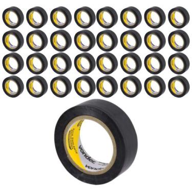 Imagem de COMP Kit 50 Rolos de Fita Isolante Antichama 19mm x 10m Preta - Vonder