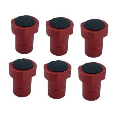 Imagem de Generic Conjunto de 6 peças de pinos de, batente de posicionamento para trilho T de aplainamento em mesa, Vermelho 19mm