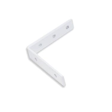 Imagem de Kit 10 Cantoneira Cortina Aço Epóxi Branca 8x8cm 3428 - Loth