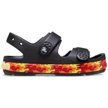 Imagem de Sandália Crocs Crocband Cruiser Flames Sandal K Black-Unissex