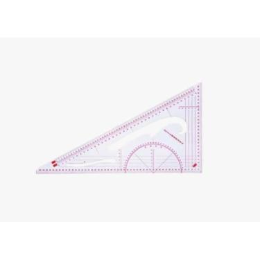 Imagem de Régua de triângulo de 5 peças 1:3 1:4 proporção 1:5 conjunto de régua de medição de desenho de plástico transparente