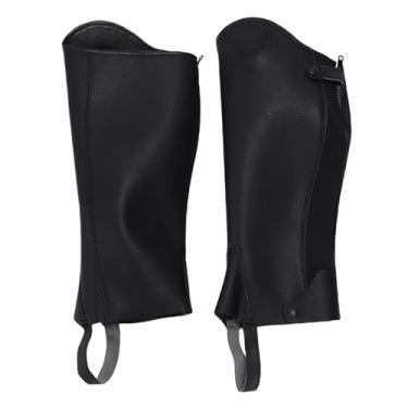 Imagem de Luocute Meia Chapa Equestre, 2 Peças de Microfibra para Adultos, Meia Chapa para Equitação Com Zíper para Equipamento de Proteção Equestre Seguro, Suporte Confortável para Pernas e (2XL)