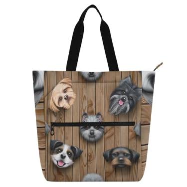 Imagem de GAIGEO Bolsa de mão marrom de madeira fofa para crianças e mulheres com zíper para amantes de livros, presente, trabalho, escola, viagem