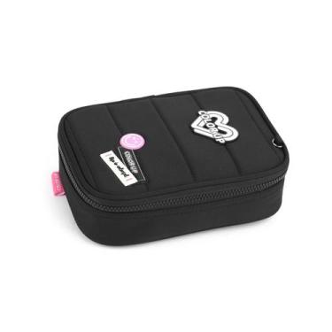 Imagem de Estojo Box Feminino Escolar com Divisória Organizador Grande - Seanite