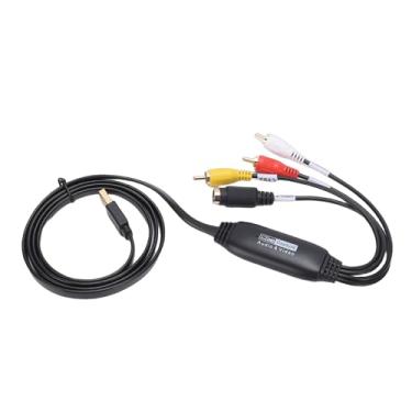 Imagem de Luocute Conversor VHS para Digital, Placa de Captura de Vídeo USB 1080P para Câmera DVD VCR AV S Vídeo para USB A C, Com Cabo Óptico para OS X OBS Potplayer