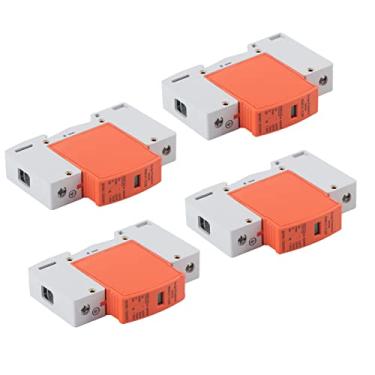 Imagem de ZJchao 4 Unidades 1P Dispositivo de Proteção Montagem Em Trilho DIN SPD Protetor de Pára-raios Doméstico AC 420V RMU1-C20/40/60 Protetor de Material de PC Retardador de Alta Resistência (Imáx:20kA)