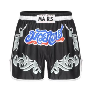 Imagem de Boxers masculinos de Muay Thai Shorts esportivos MMA combate treinamen