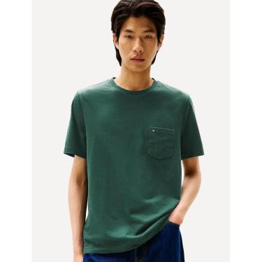 Imagem de Camiseta Tommy Jeans Masculina Regular Pocket Verde Escuro-Masculino