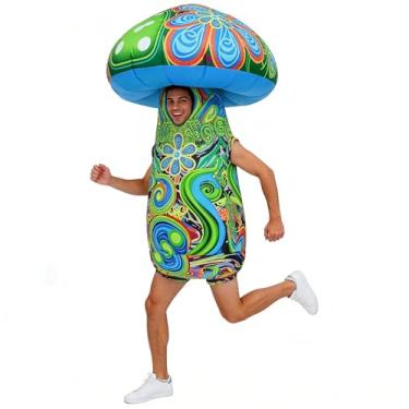 Imagem de Fantasia inflável de cogumelo adulto – Traje extravagante para Halloween, cosplay de fantasia e festas temáticas tamanho G GG