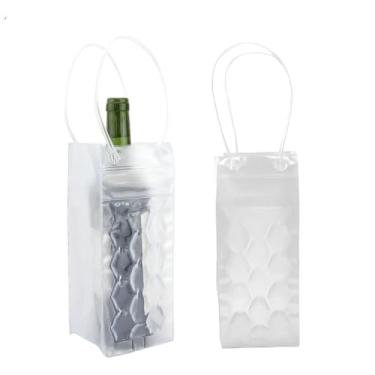 Imagem de Sacola Térmica Wine Bag em PVC e Gel Congelante para Garrafa de Vinho