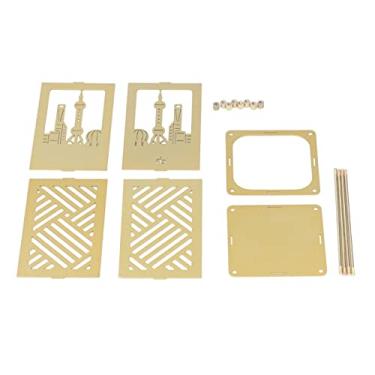 Imagem de Porta-canetas de metal multifuncional, fácil montagem, superfície dourada brilhante, porta-lápis para escritório, escola, casa, material de ferro premium, resistente, durável, (Suporte bonito de