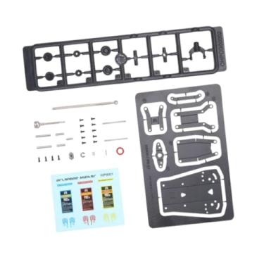 Imagem de KiBcsLic Miniatura de macaco de parafuso para montar, brinquedo de faz-tudo, decoração de micro paisagem, ferramenta de garagem em miniatura compacta, Preto