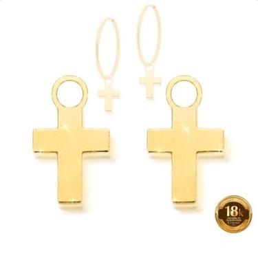 Imagem de Pingentes Cruz Para Brinco Em Ouro 18k - Sofistgold