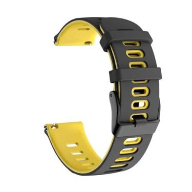 Imagem de ONECMN Pulseira de relógio de couro + silicone de 22 mm para Garmin Venu 2 feminina e masculina para Vivoactive 4/Active/Forerunner 745(F, para Venu 2)
