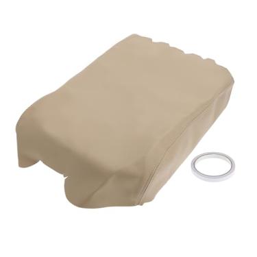 Imagem de REPAIROCK Capa de apoio de braço da tampa do console para Toyota Tundra 2007-2013 Tahoe protetor de braço protetor de braço de couro de microfibra bege
