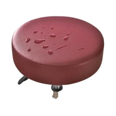 Imagem de Capa De Banqueta Redonda Em Couro PU Impermeável Para Proteção De Cade