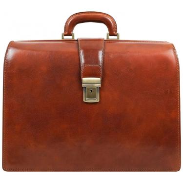 Imagem de Bolsa Maleta de Couro Masculina para Laptop, TIME RESISTANCE, Marrom