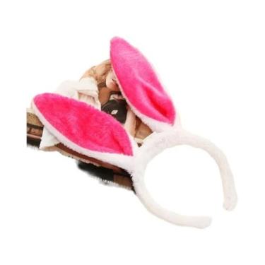 Imagem de Tiara De Orelhas De Coelho De Pelúcia Unissex Para Festa, Performance 