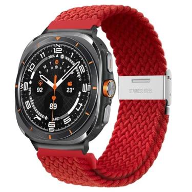 Imagem de SAAWEE Para Galaxy Watch Ultra 47 mm Pulseiras de Nylon Elástico Trançado Solo Loop Pulseira, Ultra 47mm, Ágata