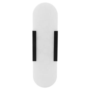 Imagem de YWBL-WH Mão Esculpida Moderna Arandela de Parede de Mármore, Elegante Translúcido Quente Luminária para Sala Estar Quarto Banheiro Corredor