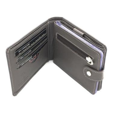 Imagem de Carteira de Couro Grande Masculina com Caixa porta RG Documento cédula
