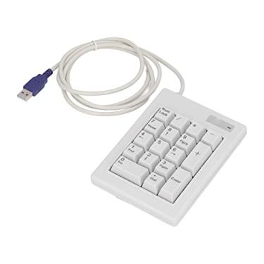 Imagem de aqxreight Teclado Numérico de 17 Teclas Interruptor de Ação Linear Mecânico USB Com Fio Teclado Numérico à Prova de Respingos para Laptop Desktop PC Play Plugue Mecânico Plugue de Linear 17 Teclas