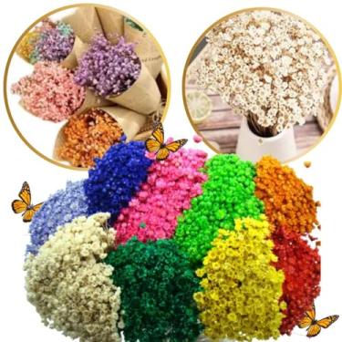 Imagem de Flor Desidratada Sempre Viva C/1.500 Florzinha Multicolorida Decoração Festa Decoração de Casamento