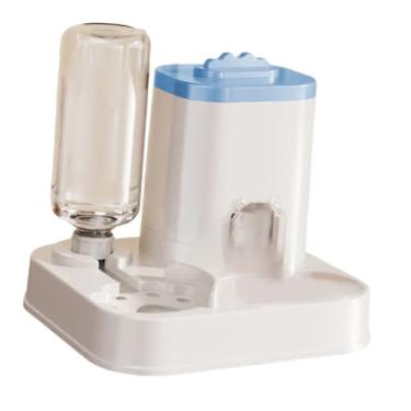 Imagem de MotiveTech Alimentador automático e bebedouro com dispensador automático, para animais de pequeno e médio porte, como coelhos cães, Azul