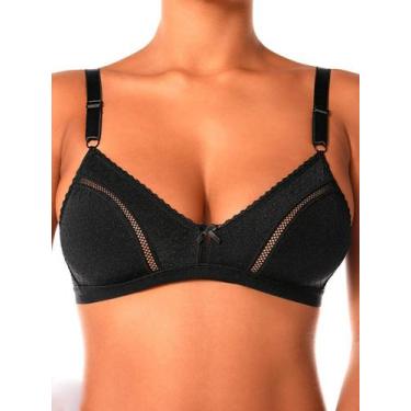 Imagem de Sutiã sustentação bibelô demillus 61486/78486 taça b, 48, Preto