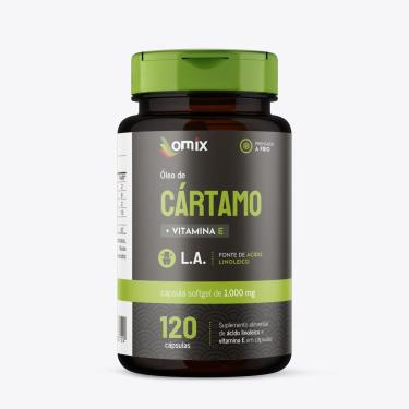 Imagem de Óleo de Cártamo c/Vitamina E (1 g) - 120 Cápsulas - Omix-Unissex