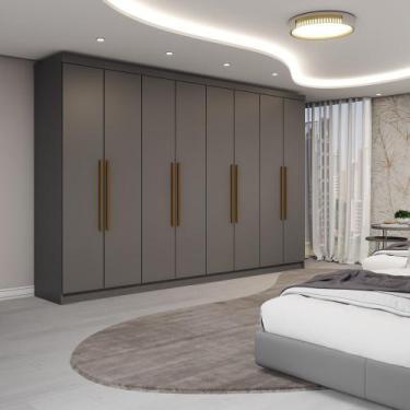 Imagem de Guarda-Roupa Casal Odisseia 8 Portas 4 Gavetas Onix - Panorama Móveis,