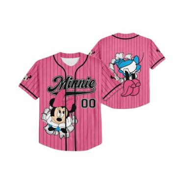 Imagem de Camisa De Beisebol Estampada Com Os Amigos Do Mickey Para Crianças, Jo