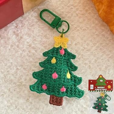 Imagem de Enfeites fofos de tecido de árvore de Natal - chaveiro divertido, enfeites de Natal, decoração de festa, decoração de casa, presentes para mulheres adultos netos
