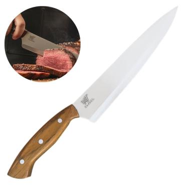 Imagem de Faca Para Churrasco Inox Gaúcha 8 Com Cabo de Madeira Carmel Imports