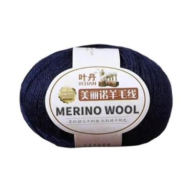 Imagem de Fio De Lã Merino Macio 50g Anti-Pilling Para Tricô À Mão, Crochê, Suét