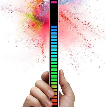 Imagem de Barra Ritimica De Led Rgb Voz Ativa Musica Barra De Som