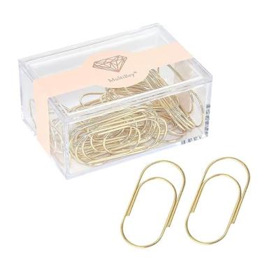 Imagem de Clipes de papel jumbo dourados, multibey, 2 polegadas, antiderrapante, metálico, clipes para livros, material escolar de escritório, 50 mm, 30 peças por caixa, Dourado