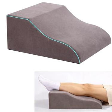 Imagem de MHRZDSH Travesseiros de elevação de perna, travesseiro ergonômico de cunha de espuma de memória/almofadas posicionadoras de pernas, cuidados confortáveis para dor no joelho, quadril, tornozelos