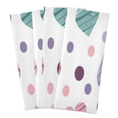 Imagem de Wassud Panos de prato de cozinha listrados corações pontos pacote com 4 panos de prato macios com laço para pendurar toalha de mão super absorvente de secagem rápida toalhas de chá de mesa decorativas