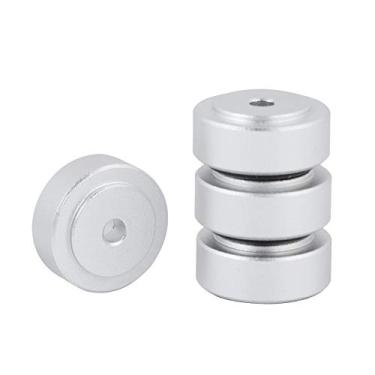 Imagem de Cosiki Pés Amplificadores de Liga de Alumínio, Almofadas de Amortecedor para Amplificadores, Pés Duráveis ​​de Amplificador para Som Surround Estéreo Real, 4 Peças 20 * 8mm (Prata)