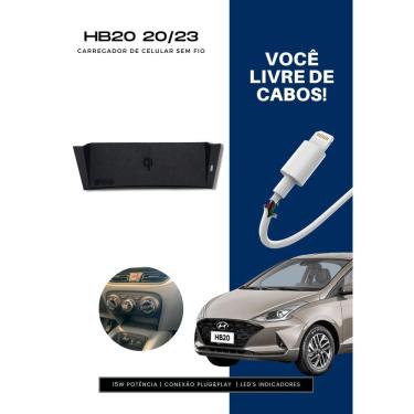 Imagem de Carregador De Celular Sem Fio Veicular Para Hyundai Hb20