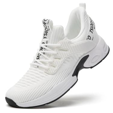 Imagem de wanhee Tênis feminino sem cadarço para caminhada, Branco, 38