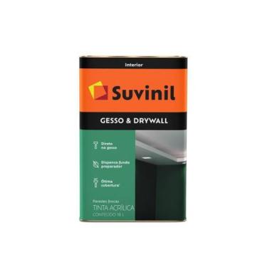 Imagem de Tinta Acrílica Fosca Branca 18L Gesso Drywall Suvinil - SUVINIL ACRILI